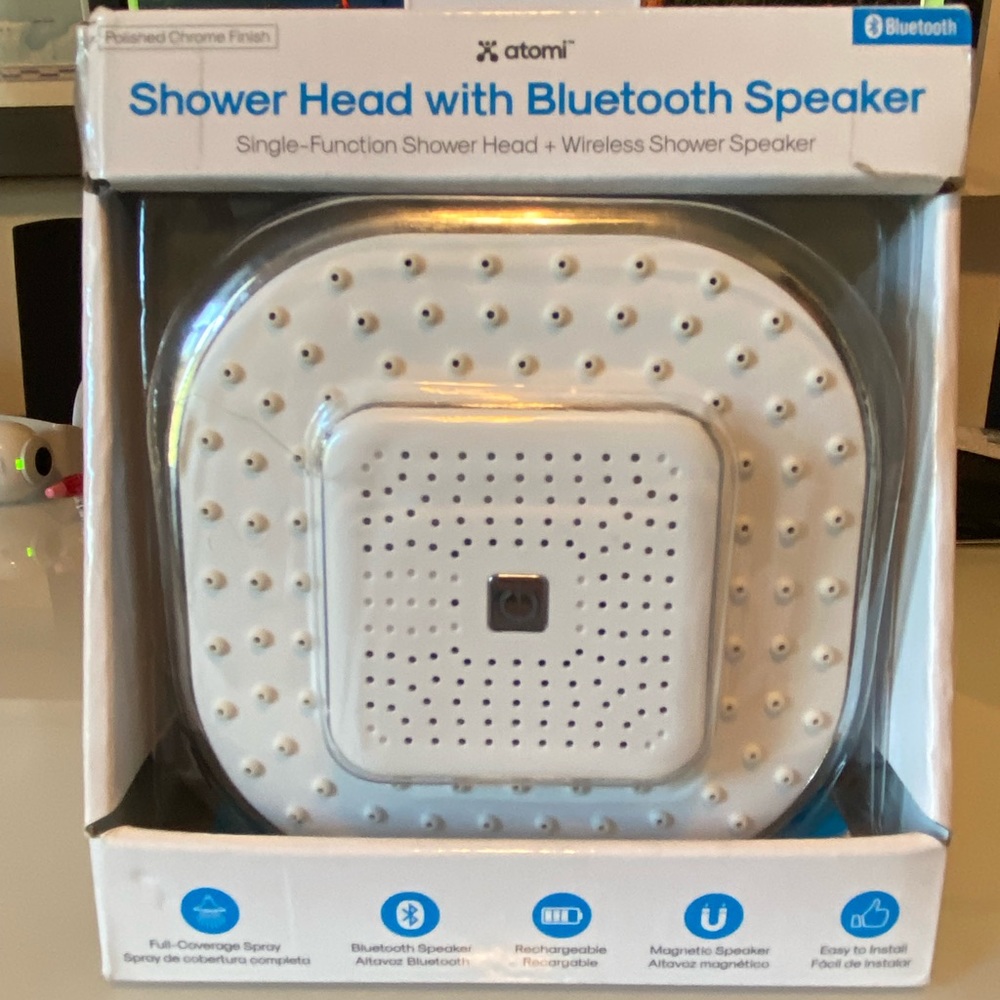 New Showerhead w/Bluetooth speaker